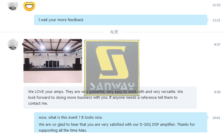 D10Q DSP功率放大器。来自澳大利亚的客户